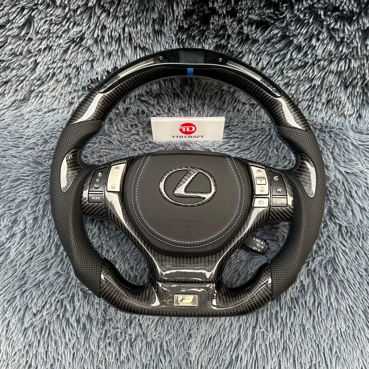Ttd Craft Lexus 2013-2015 Gs350 Gs450 / Es300 Es350 / Rx350 Rx450 Carbon Fiber Steering Wheel 1