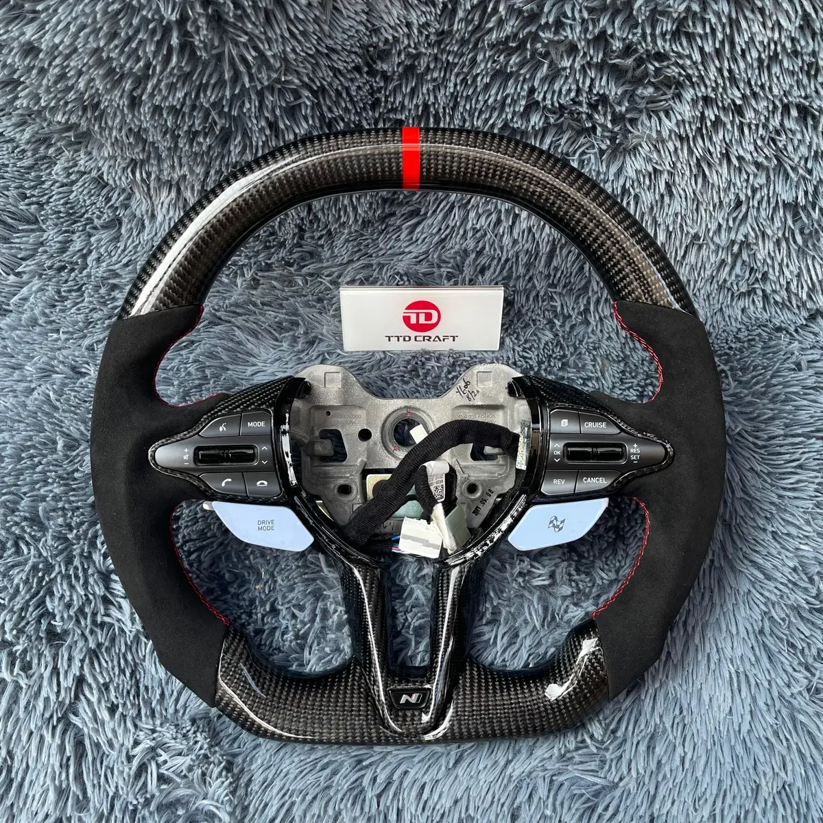 Ttd Craft Hyundai 2019-2024 Veloster Carbon Fiber Steering Wheel 1
