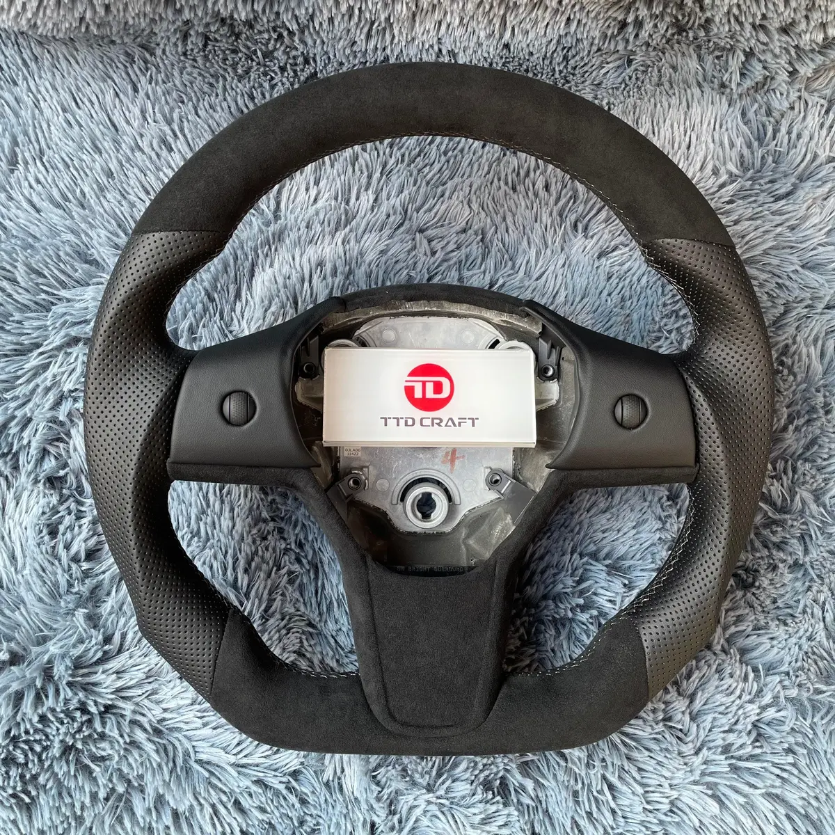 Ttd Craft Tesla Model 3 Y Leather Steering Wheel 1