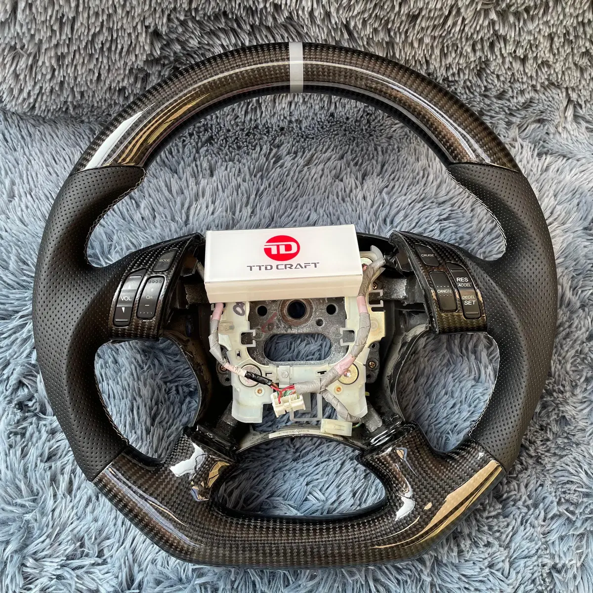 Custom Carbon Fiber Steering Wheel For 7Th Gen Accord 2003-2007 Lx Ex Dx V6 | Ttd Craft 7