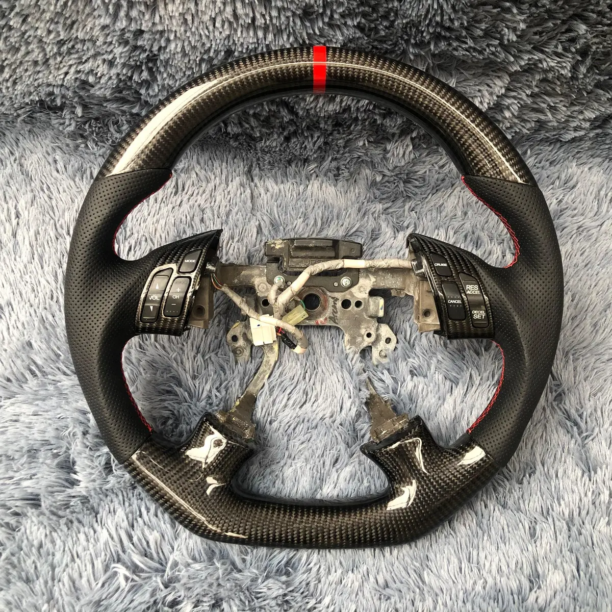 Custom Carbon Fiber Steering Wheel For 7Th Gen Accord 2003-2007 Lx Ex Dx V6 | Ttd Craft 3