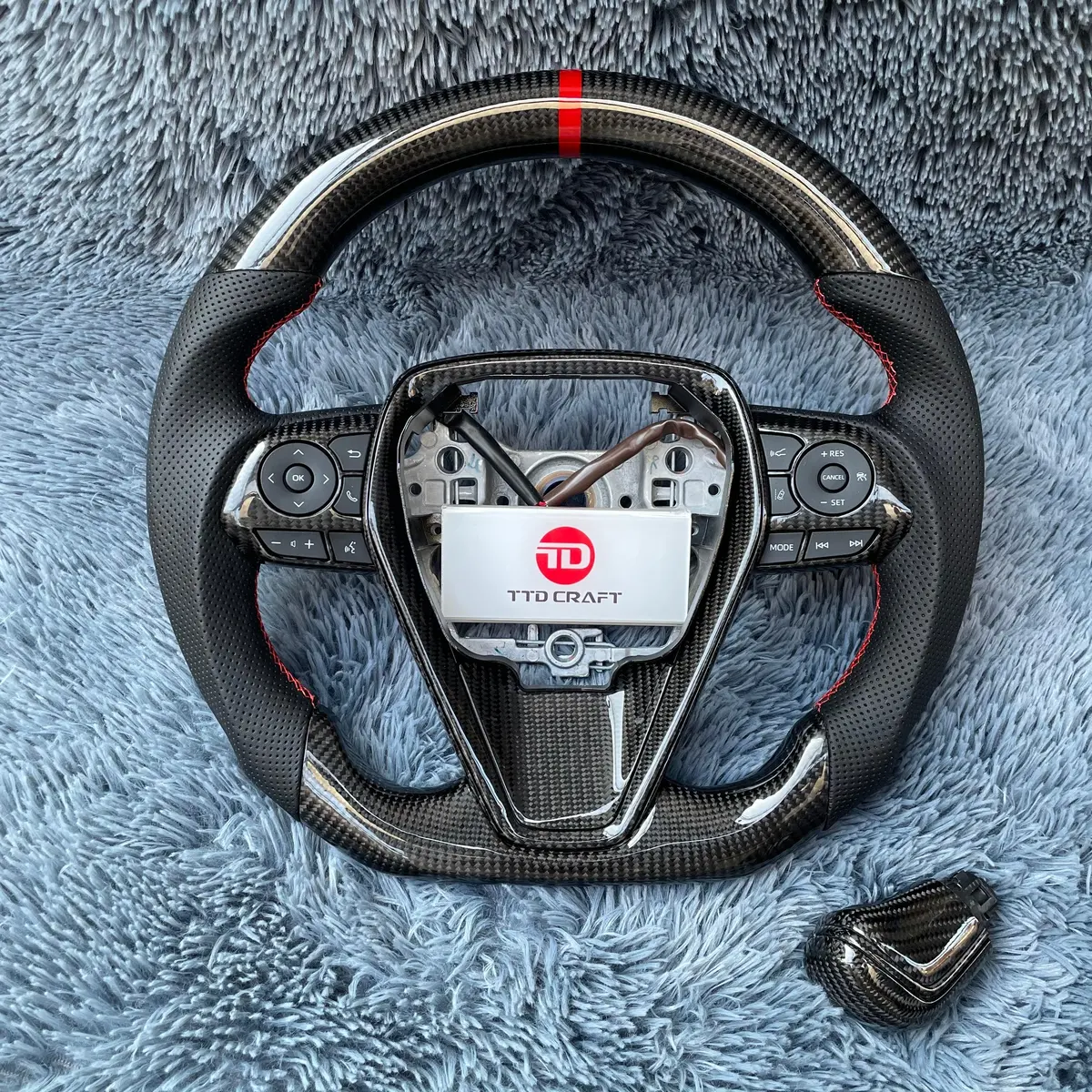 Ttd Craft Toyota 2018 - 2024 Camry Se Xse Trd V6 Venza Carbon Fiber Steering Wheel 1