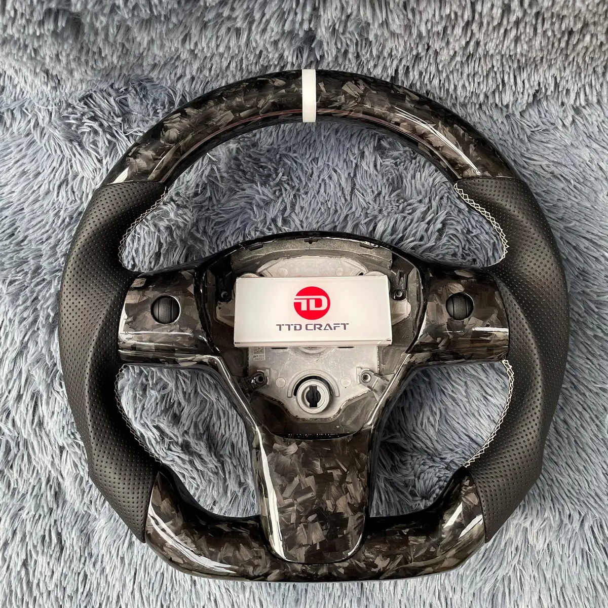 Ttd Craft Tesla Model 3 Y Carbon Fiber Steering Wheel 1