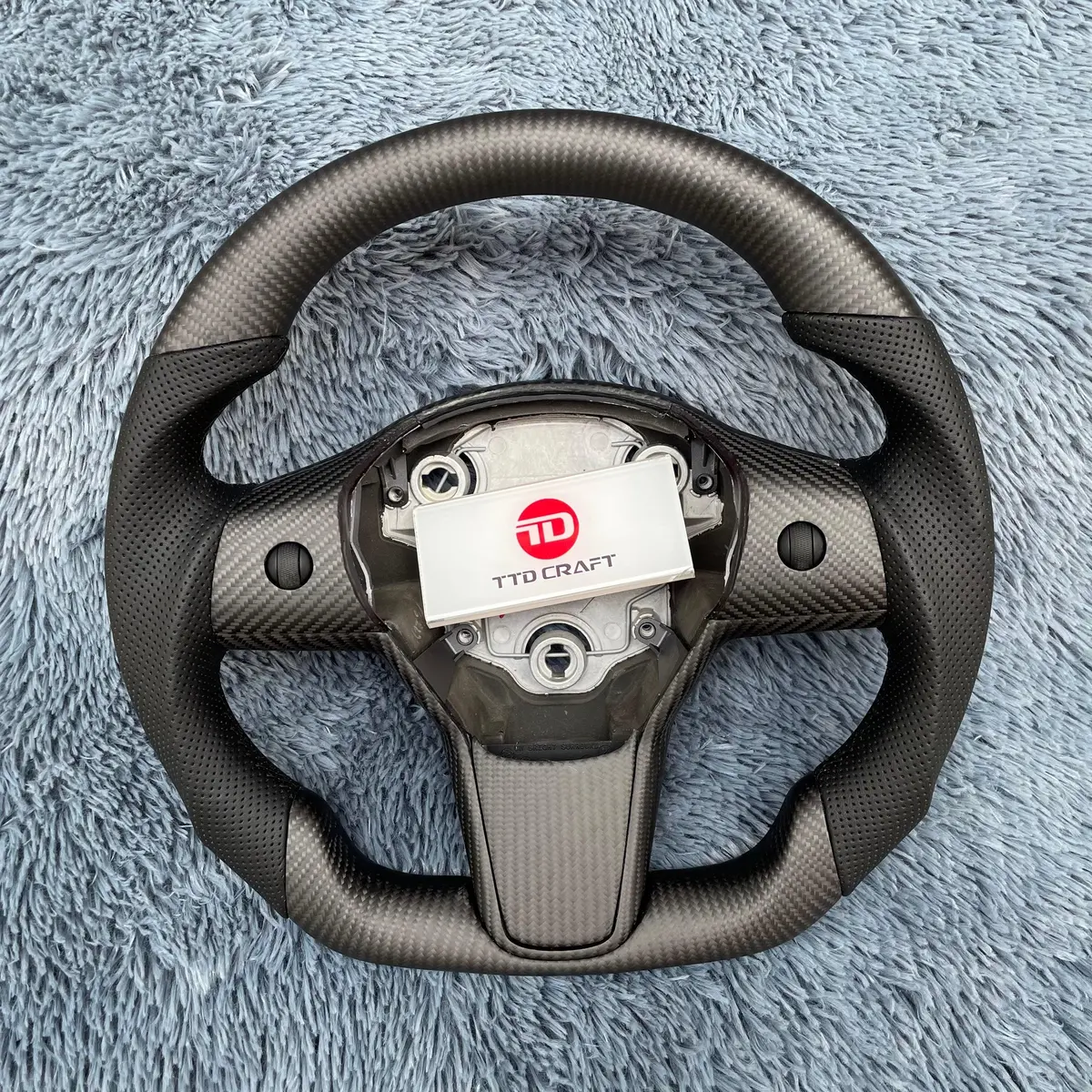 Ttd Craft Tesla Model 3 Y Carbon Fiber Steering Wheel 1