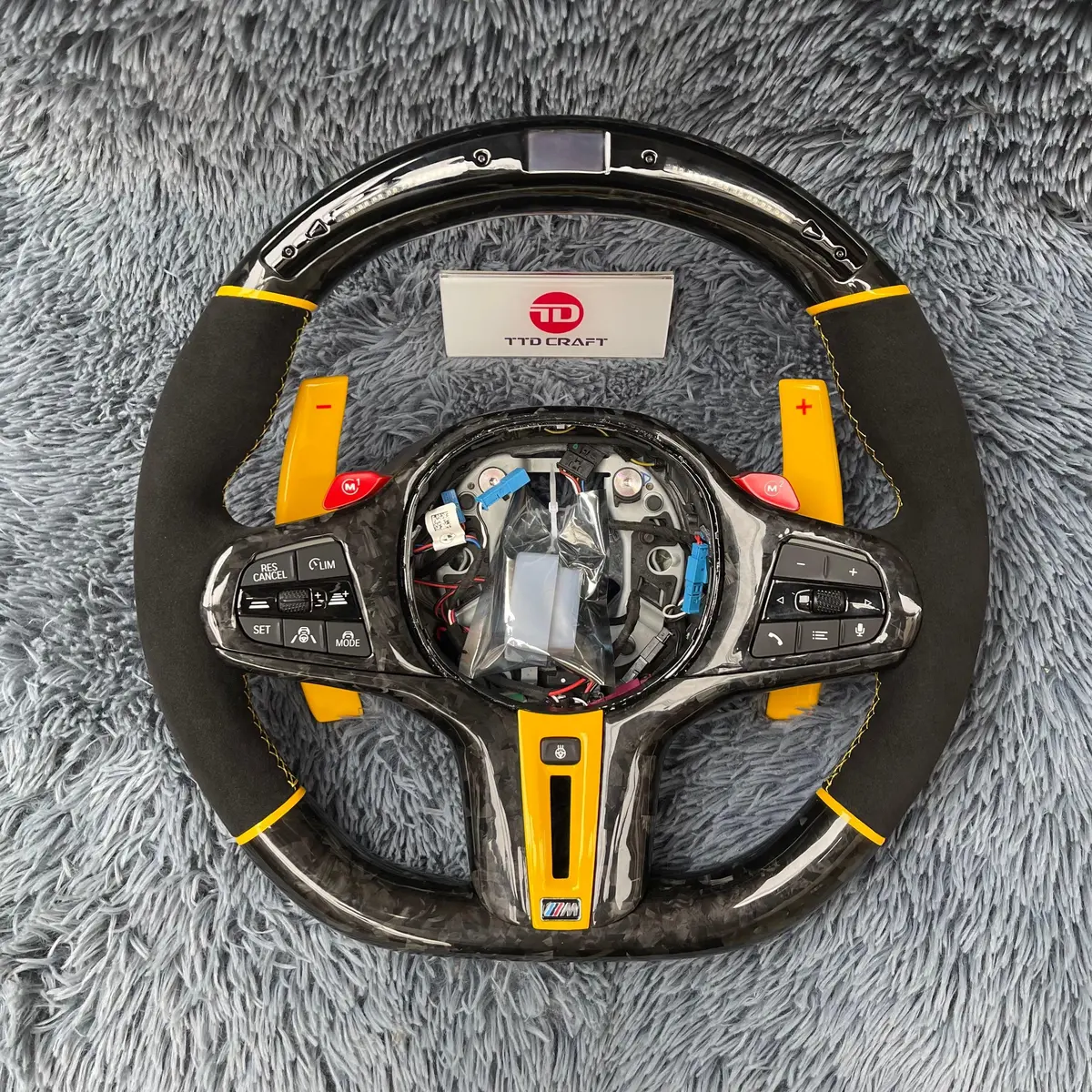 Ttd Craft Bmw G30 G31 G32 G38 G05 G07 X3m F90 M8 G29 Carbon Fiber Steering Wheel With Led 1