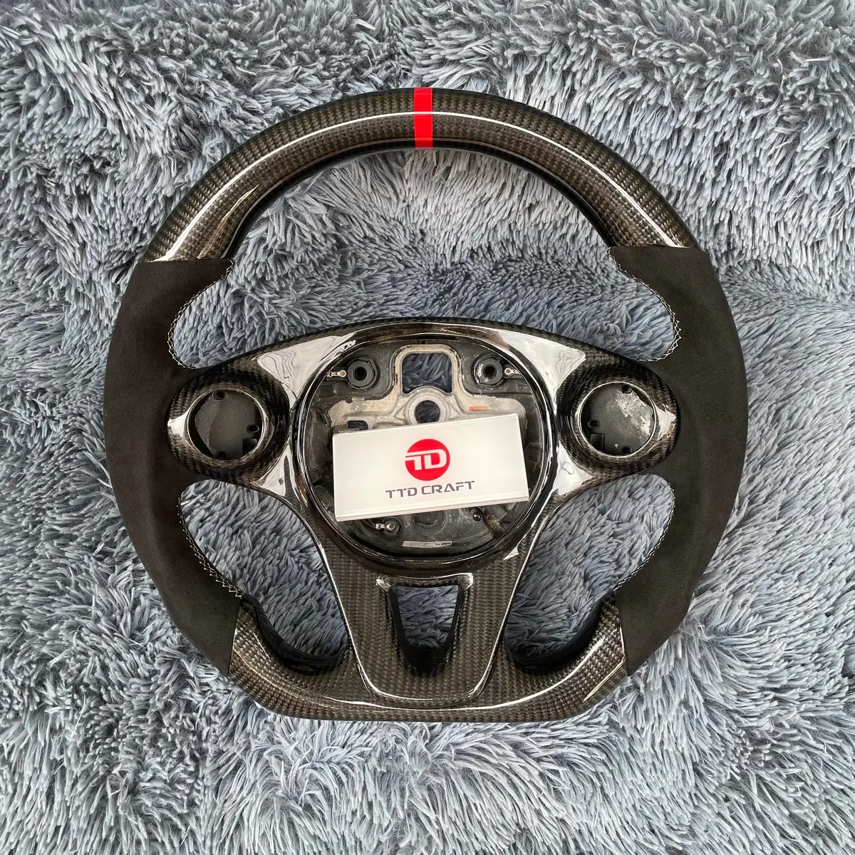 Ttd Craft Smart Fortwo 453 Carbon Fiber Steering Wheel Without Paddle Shifter 1