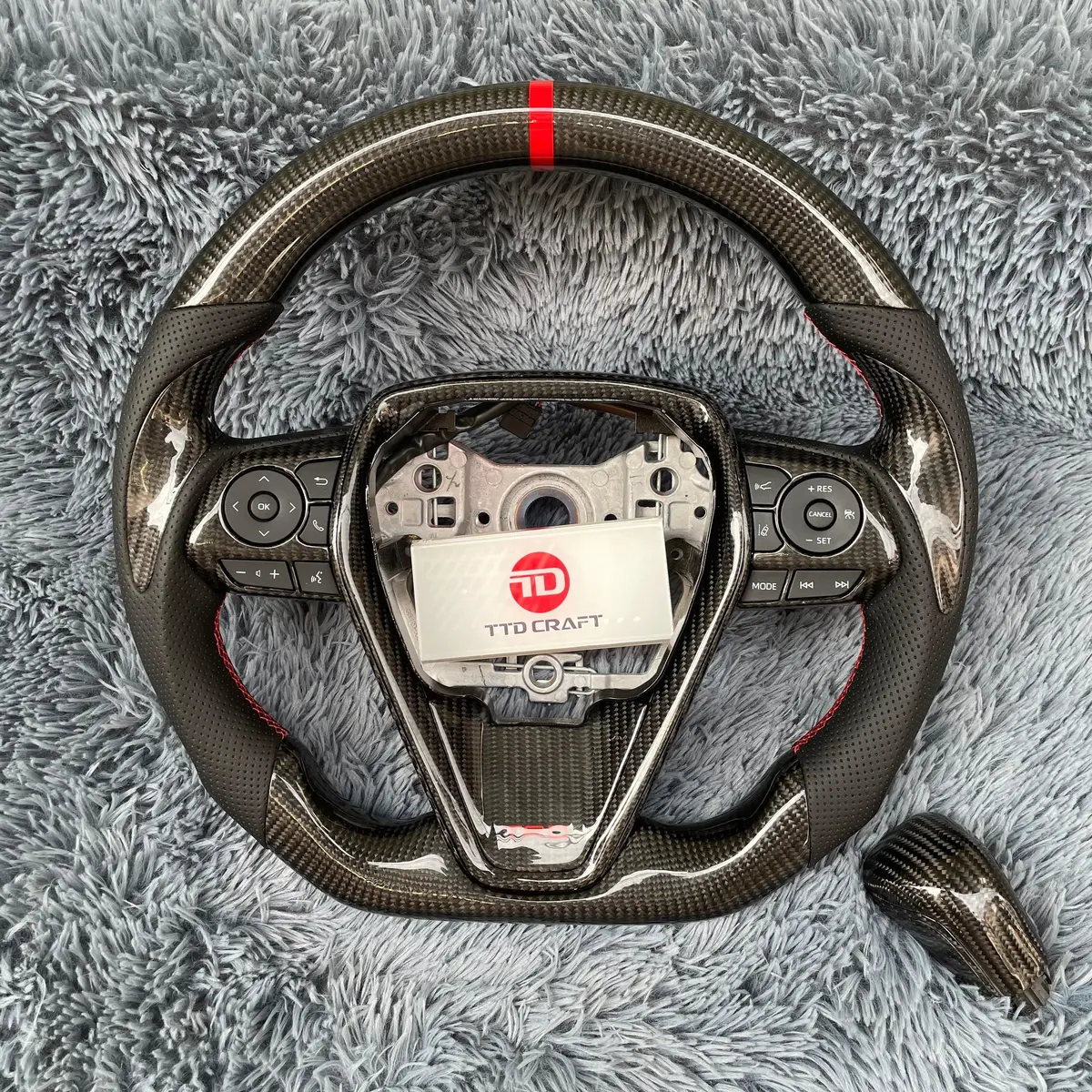 Ttd Craft Toyota 2018 -2024 Camry Se Xse Trd V6 Venza Carbon Fiber Steering Wheel 1