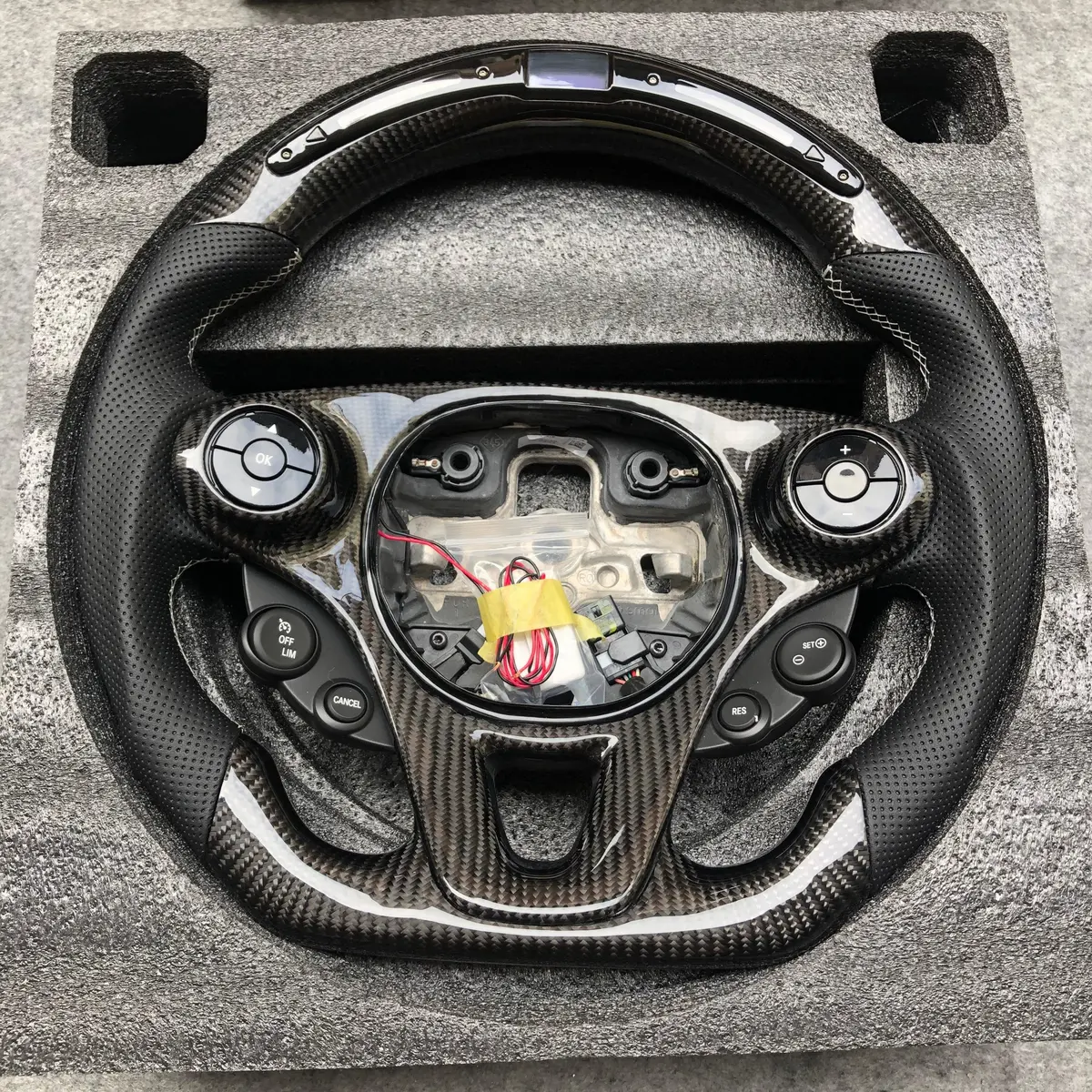 Ttd Craft Smart Fortwo 453 Carbon Fiber Steering Wheel With Paddle Shifter 1