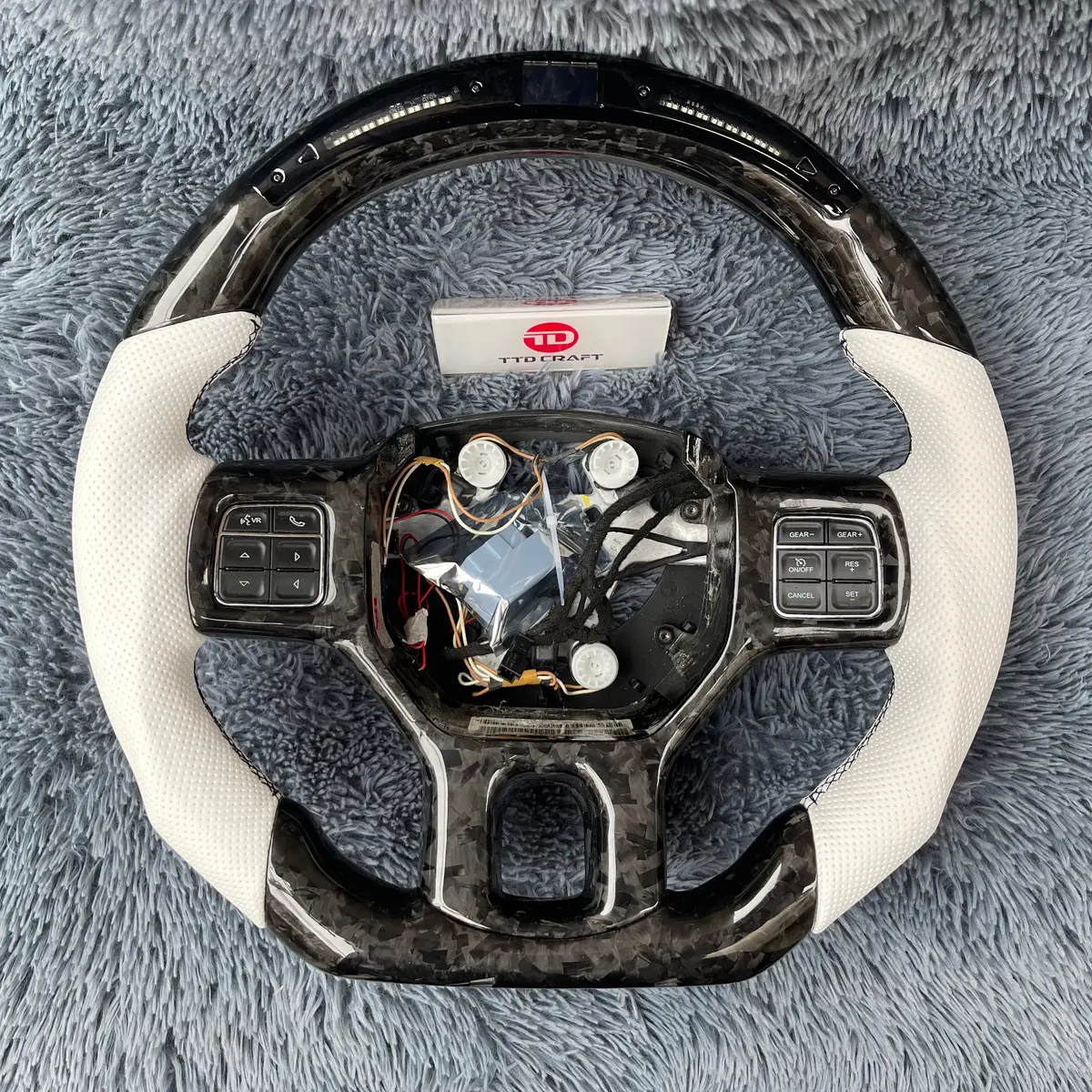 Ttd Craft Dodge 2013-2018 Ram 1500 2500 3500 Carbon Fiber Steering Wheel 1