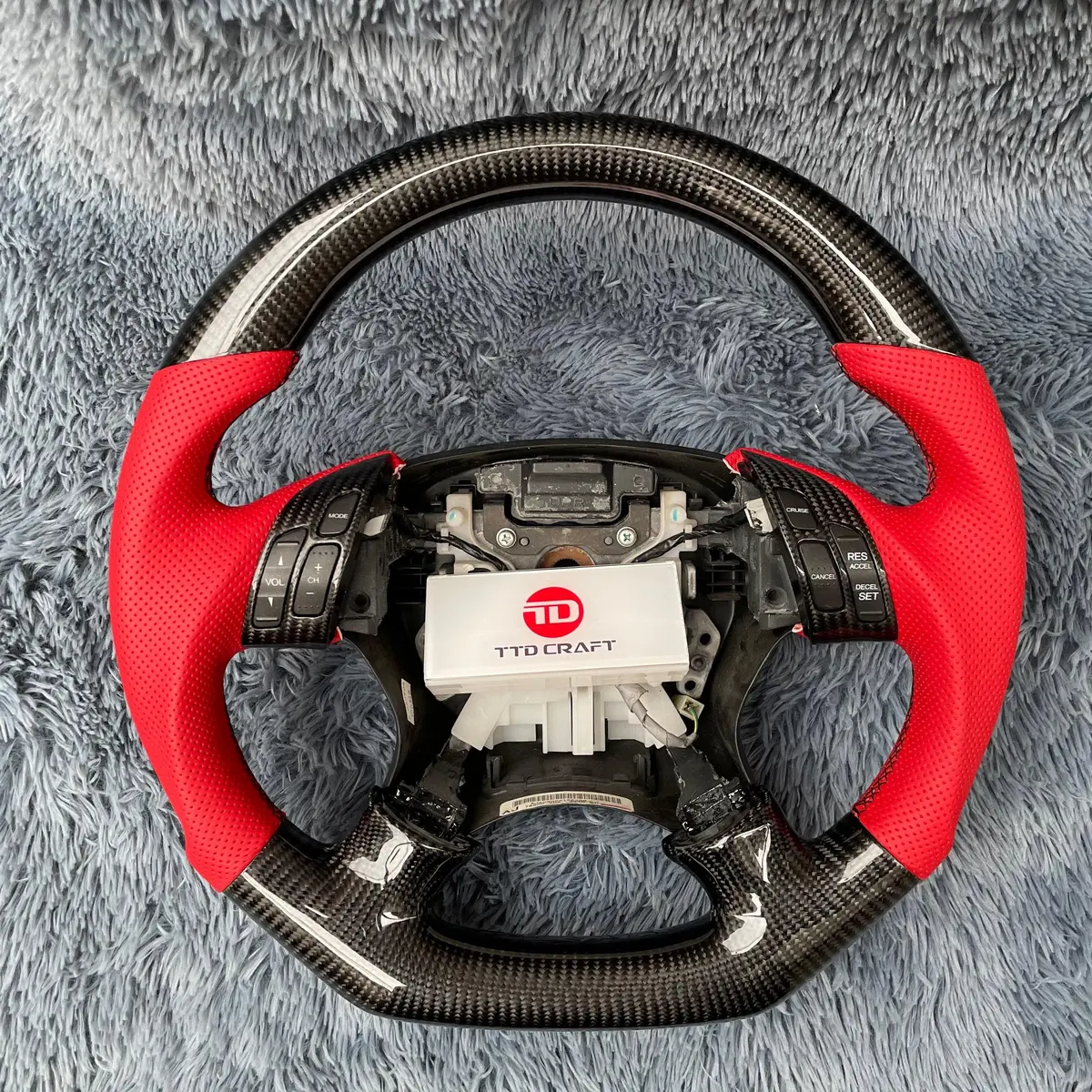 Custom Carbon Fiber Steering Wheel For 7Th Gen Accord 2003-2007 Lx Ex Dx V6 | Ttd Craft 7