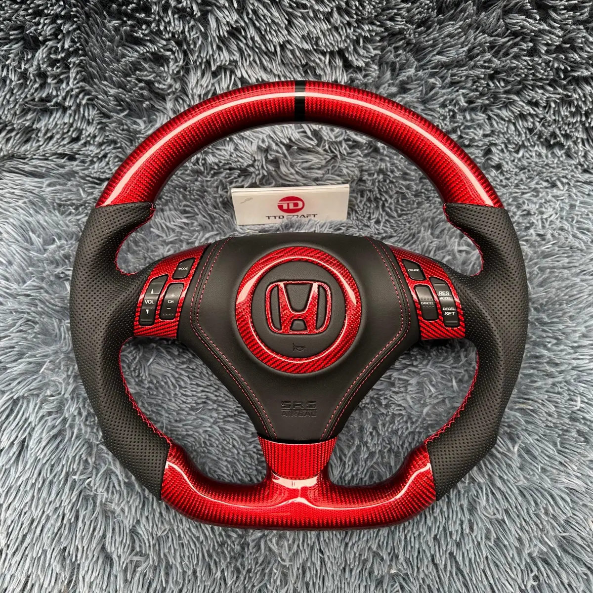 Ttd Craft Acura 2004-2008 Tsx  /Honda 2004-2007 Accord Cl9 Carbon Fiber Steering Wheel 1
