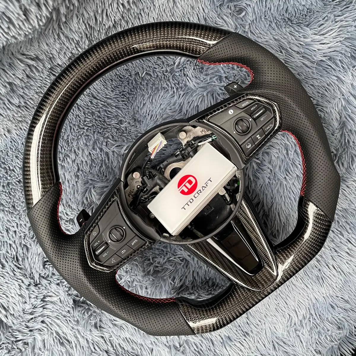 Acura 2019-2025 Rdx Black Carbon Fiber Steering Wheel |Ttd Craft 2