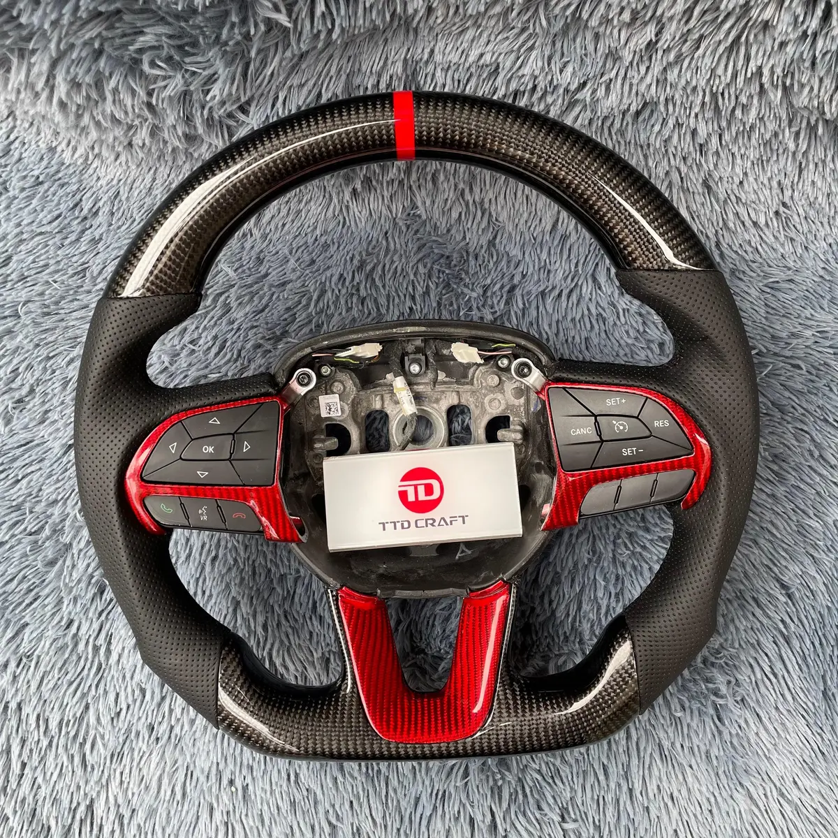 Ttd Craft Dodge 2016-2023 Charger Challenger / 2014-2023 Durango Carbon Fiber Steering Wheel 1