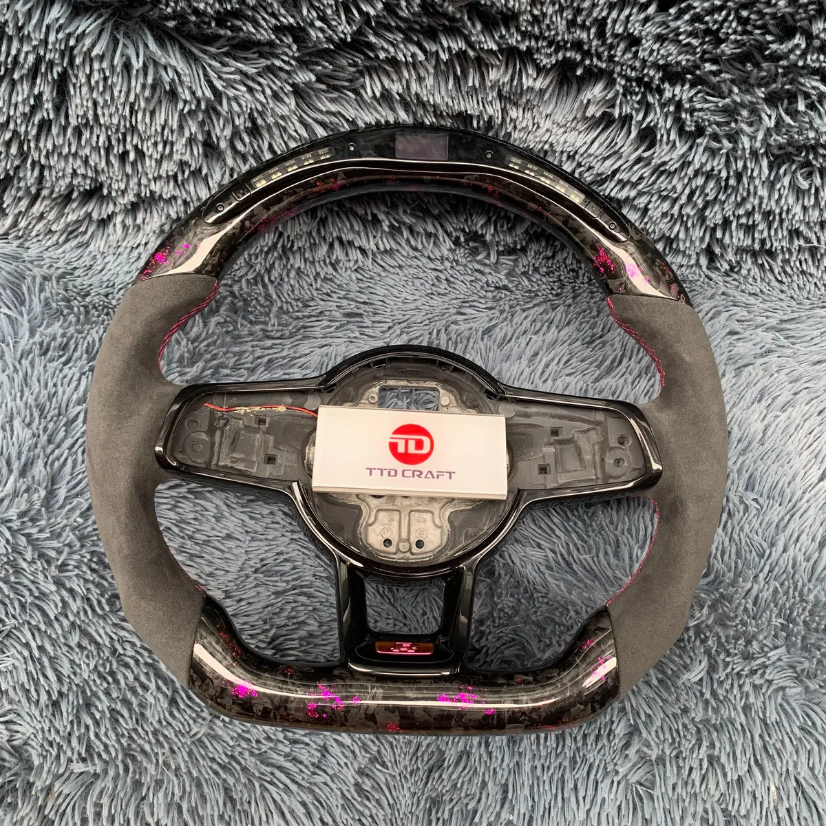 Ttd Craft Vw Mk7 /Mk7.5  Gti R 2019-2020 Jetta Carbon Fiber Steering Wheel With Led 1