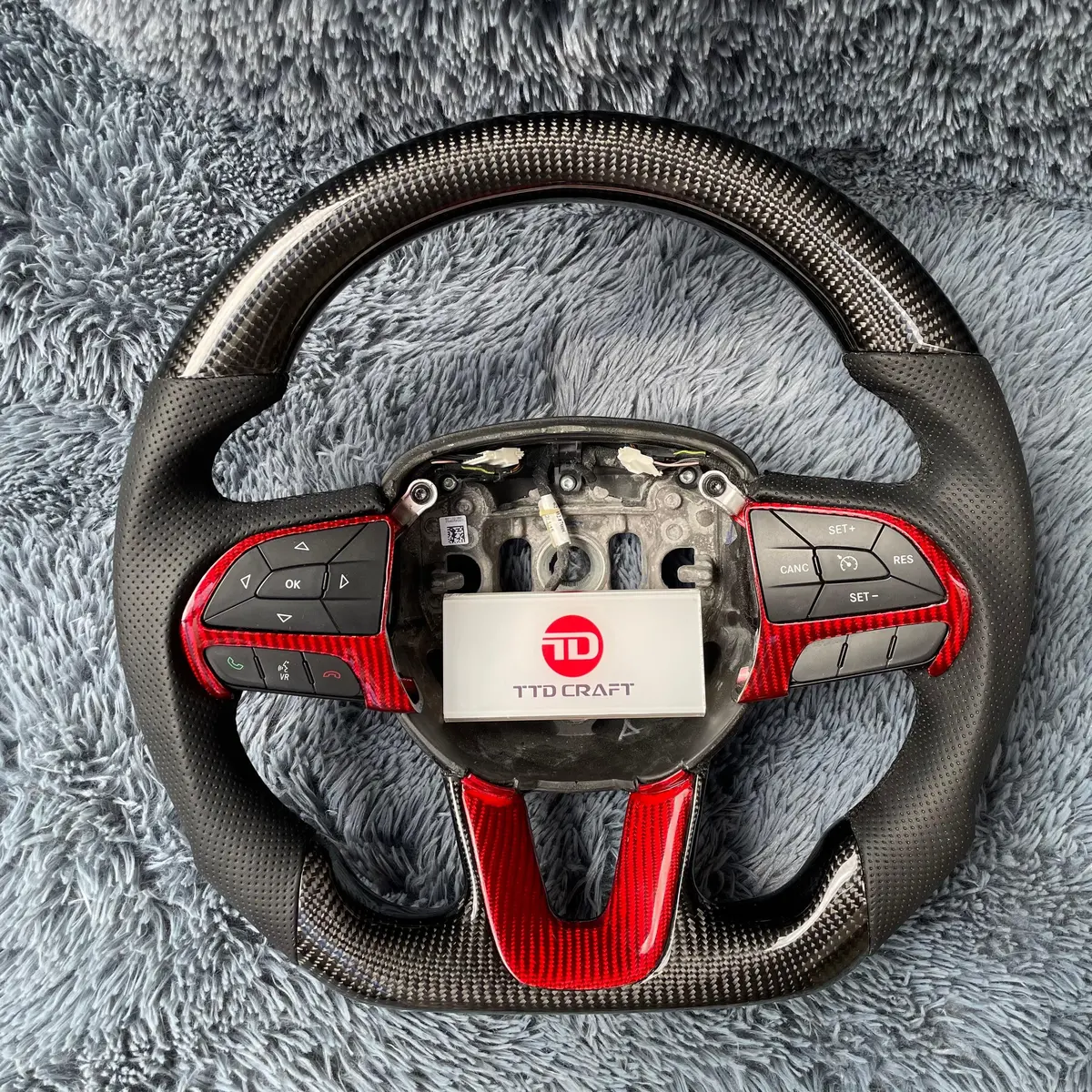 Ttd Craft  Dodge 2016-2023 Charger Challenger / 2014-2023 Durango Carbon Fiber Steering Wheel 1
