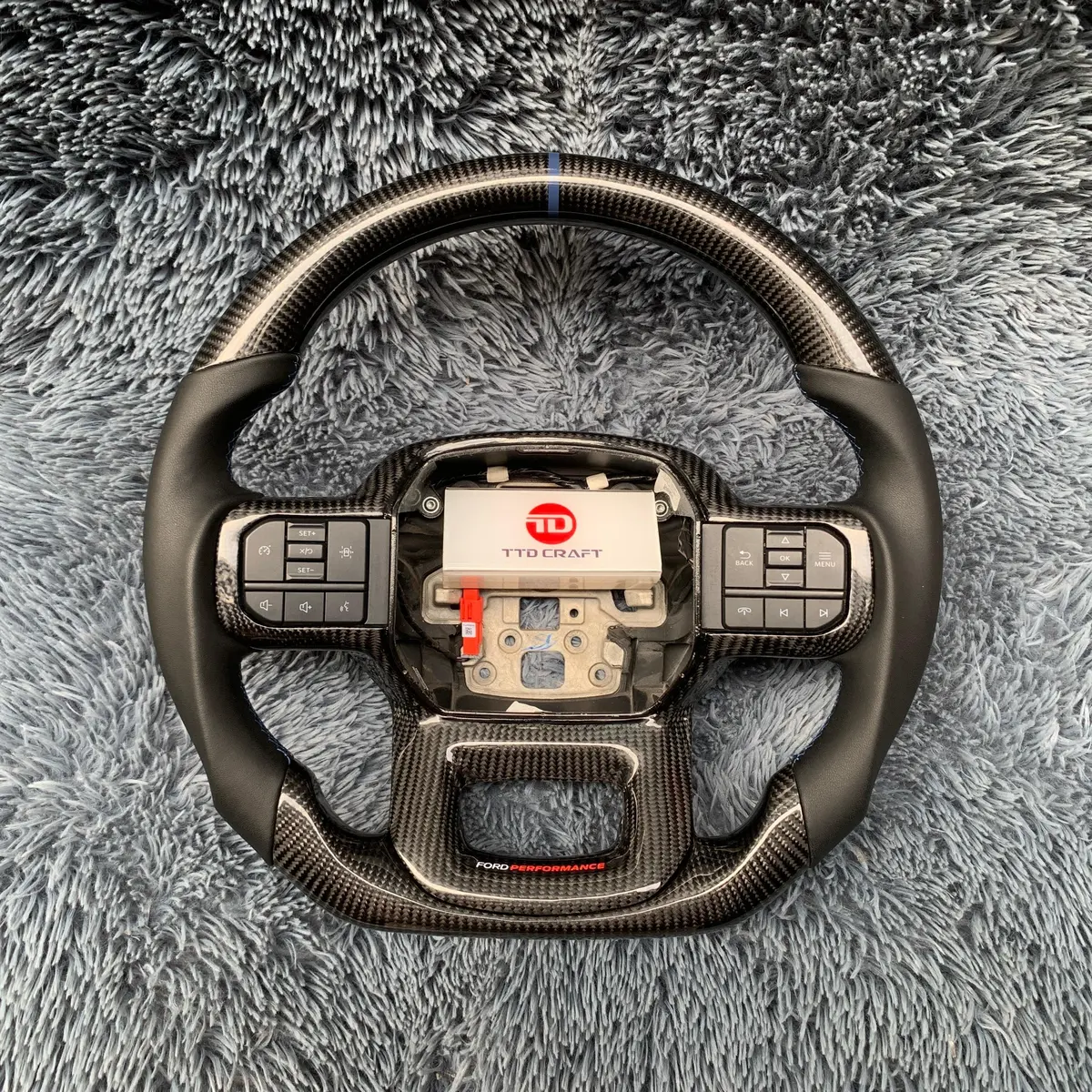Ttd Craft Ford 2021-2026 F150 / Raptor Carbon Fiber Steering Wheel 1