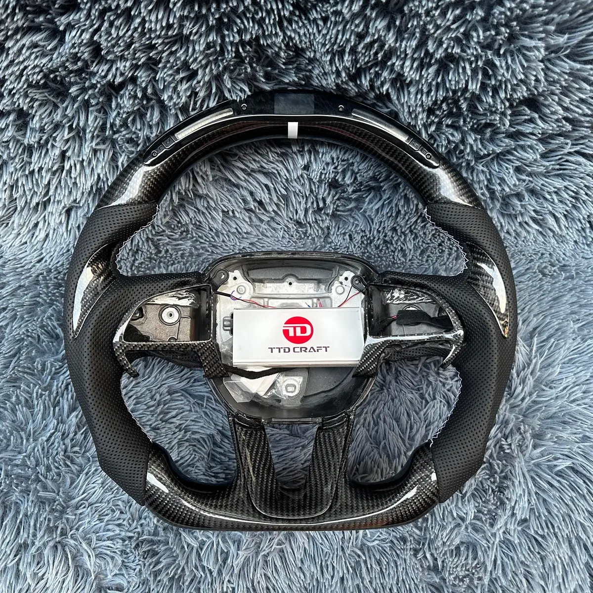 Ttd Craft  Dodge 2016-2023 Charger Challenger / 2014-2023 Durango Carbon Fiber Steering Wheel 1