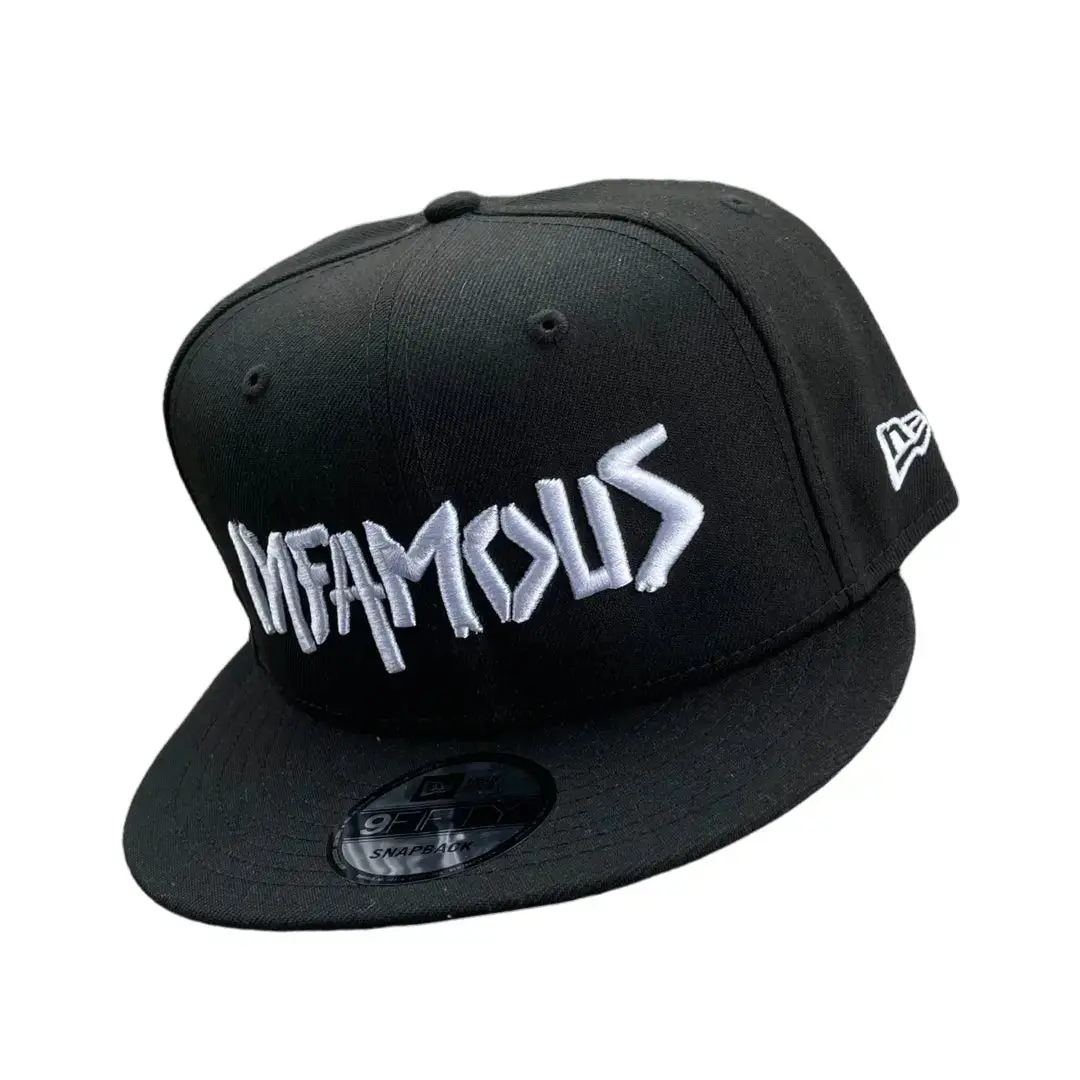New Era Snapback Hat - Infamous White Logo 1