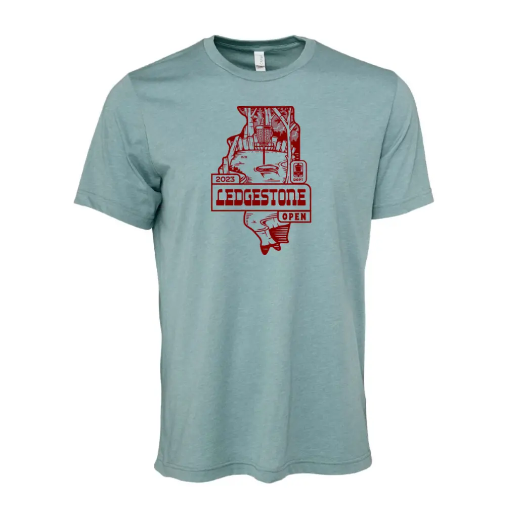 2023 Ledgestone Open Shirt - Heather Blue Lagoon 1