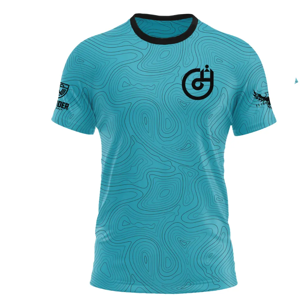 Wander Disc Golf - Calvin Heimburg 2024 - Aqua Topographic Jersey 1