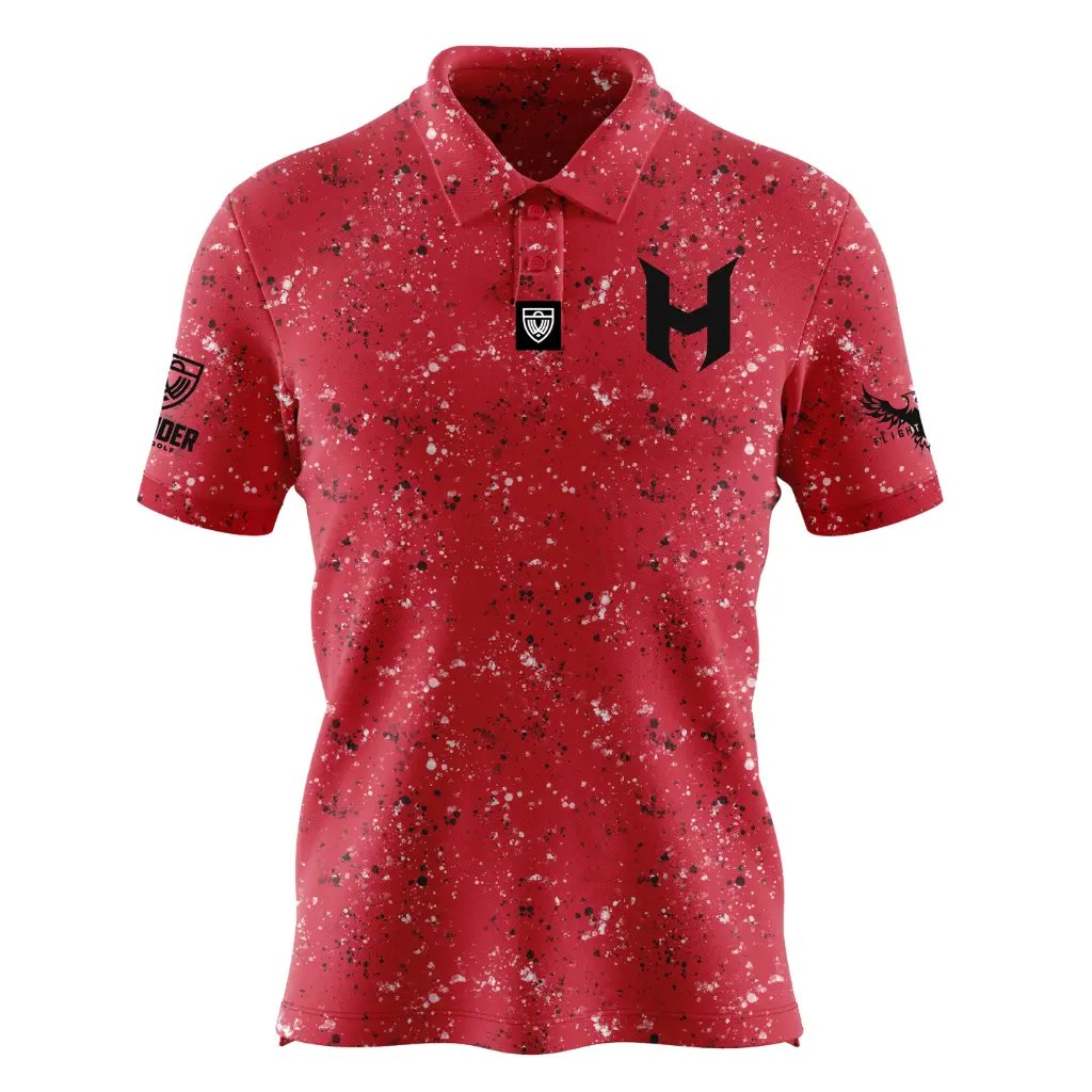 Wander Disc Golf - Holyn Handley 2024 - Red Splatter Polo 1