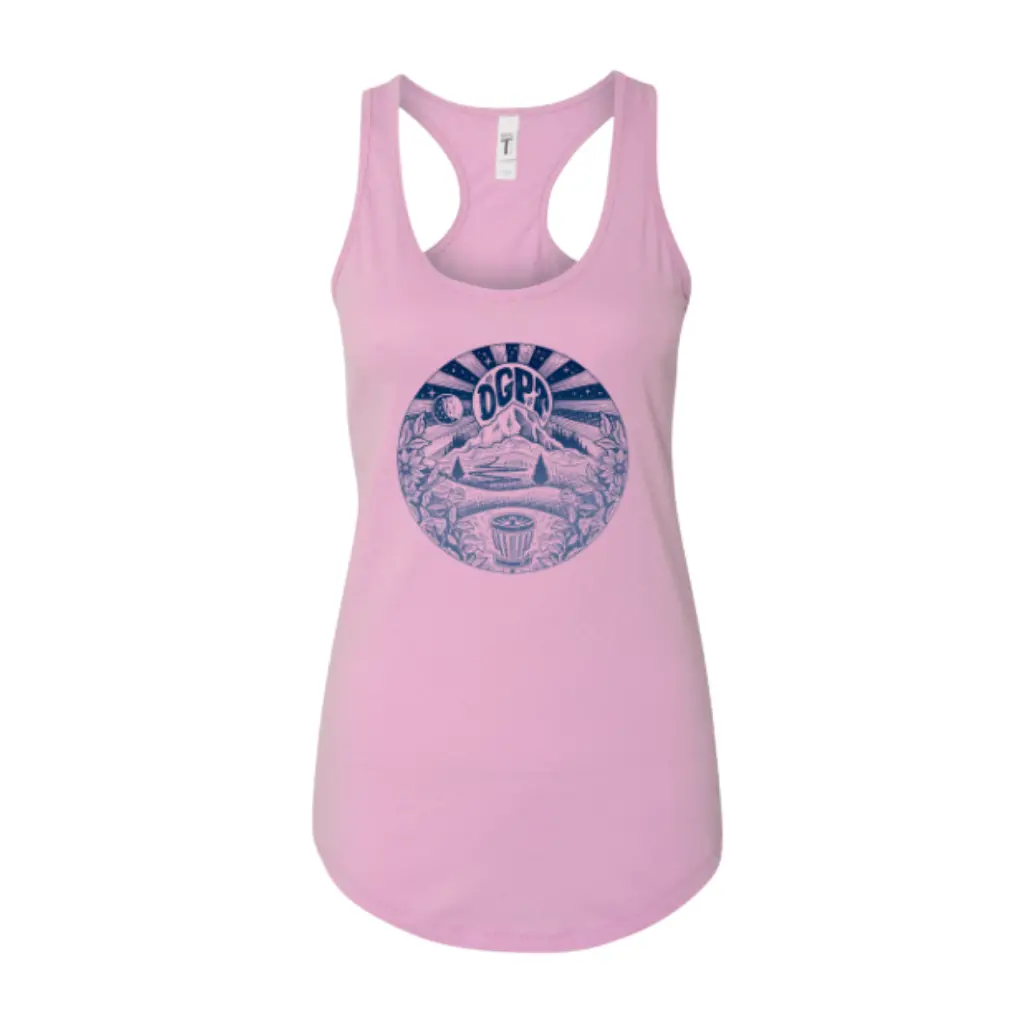 Women's Nationally Parked Rcerback Tank - Lilac 1