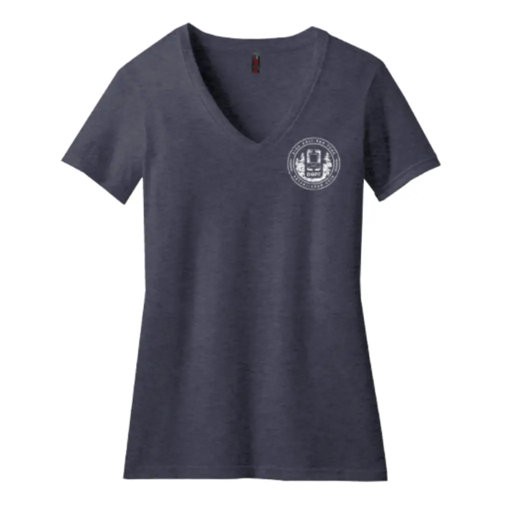 Women's Founder's Seal V-Neck - Heather Navy 1