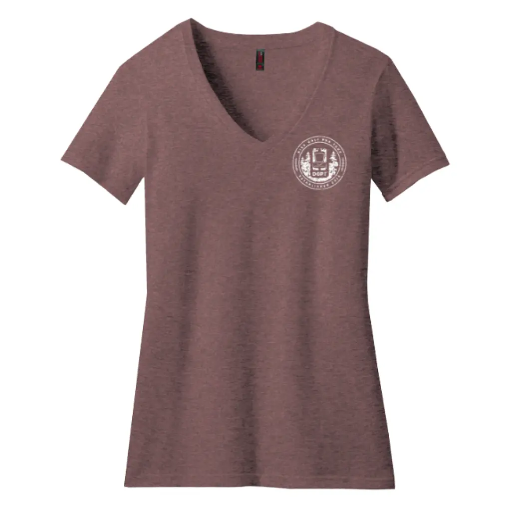 Women's Founder's Seal V-Neck - Rose Fleck 1