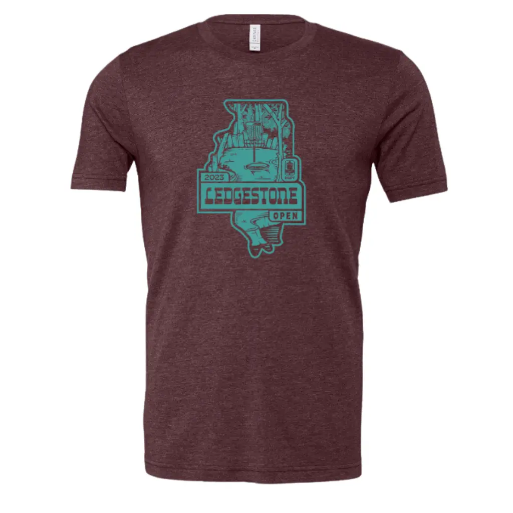 2023 Ledgestone Open Shirt - Heather Maroon 1