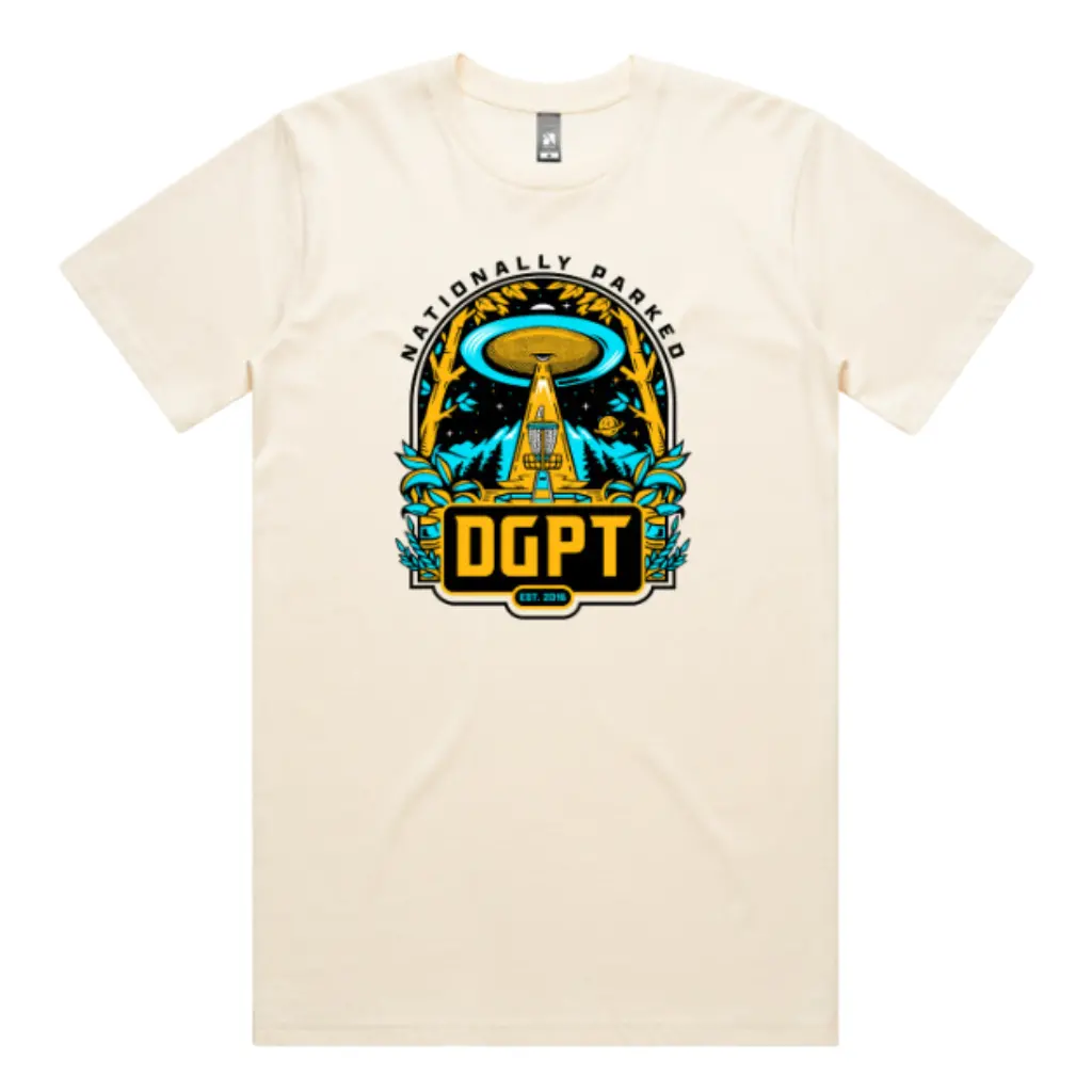 Galactically Parked Cotton T-Shirt - Ecru 1