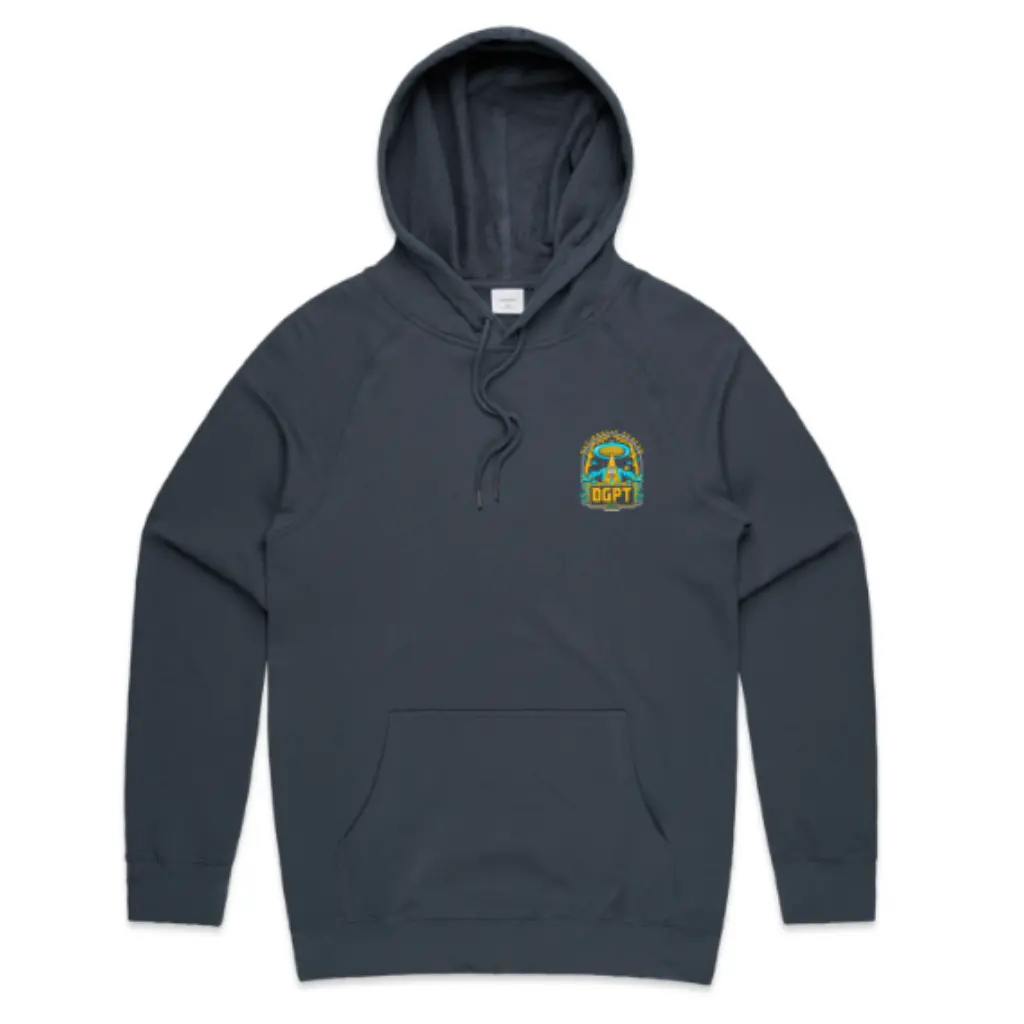 Galactically Parked Heavyweight Hoodie - Blue Gray 1