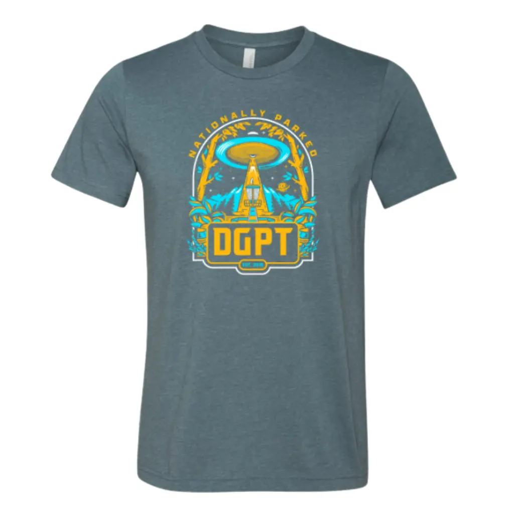 Galactically Parked Cotton T-Shirt - Blue 1