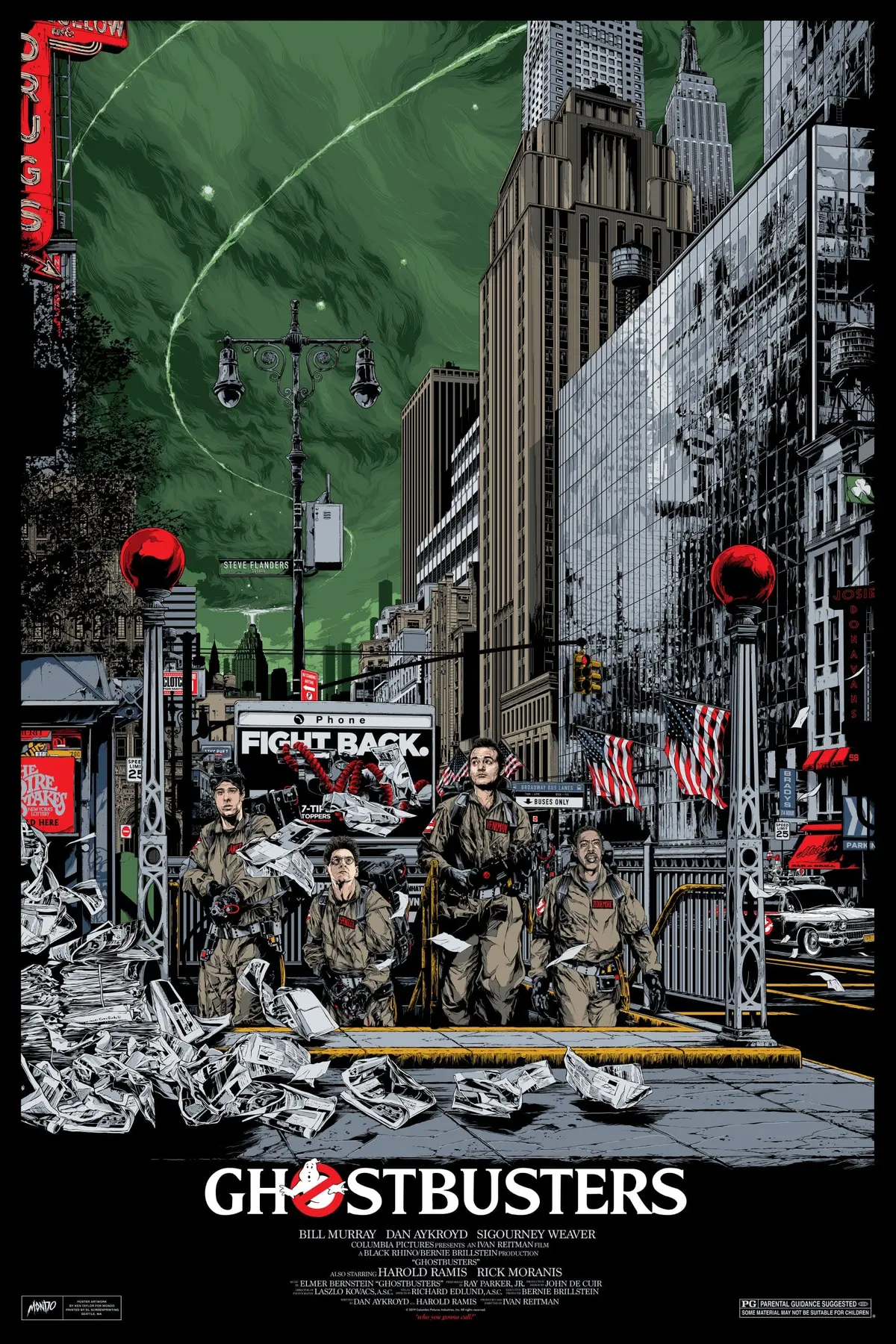 Ghostbusters Poster (Variant) By Ken Taylor 1