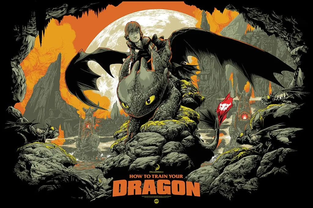 How To Train Your Dragon Variant Screenprinted Poster 1
