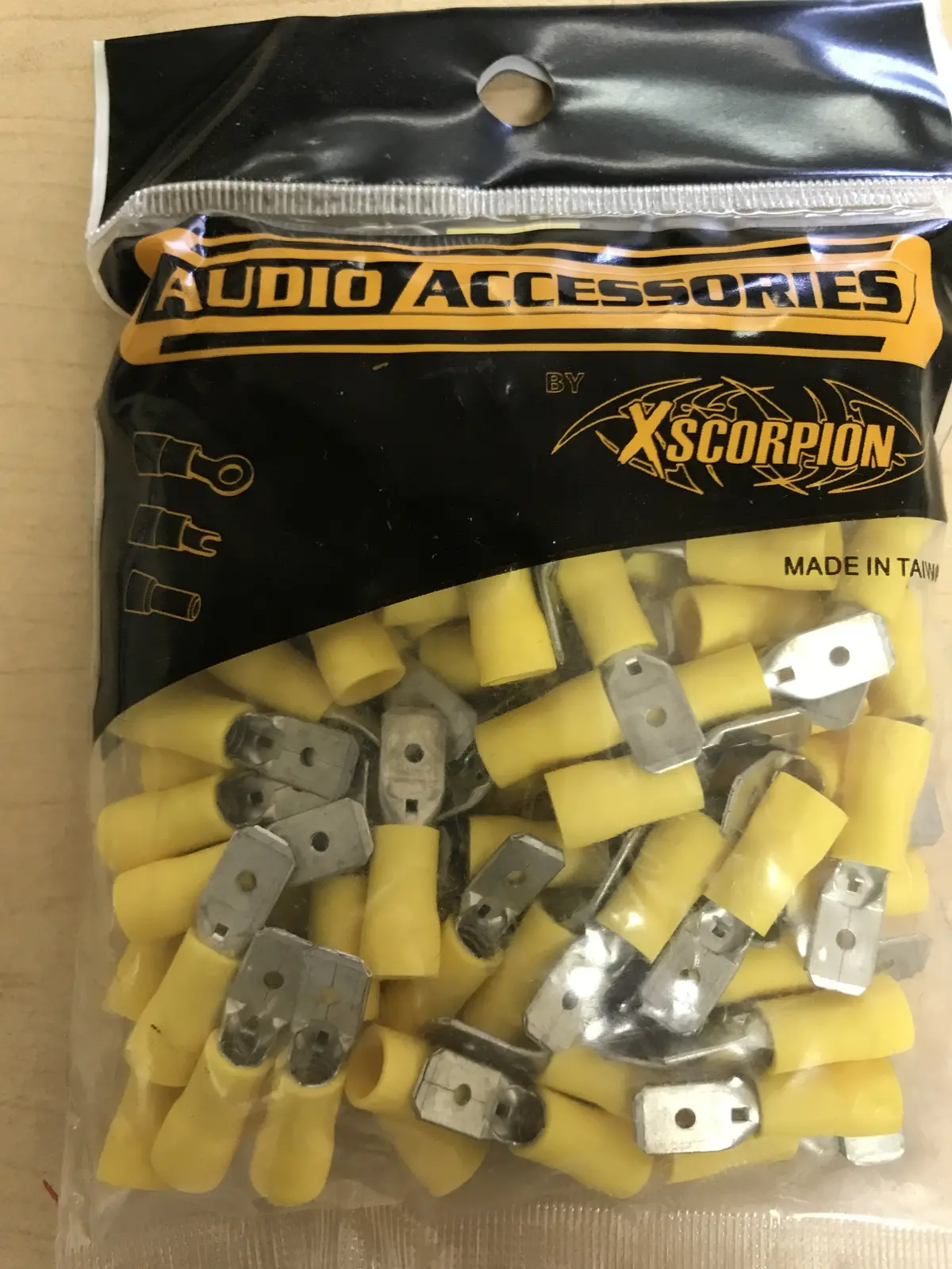 Xscorpion Md250y Male Quick Disconnects 12/10Ga Yellow .25" 1