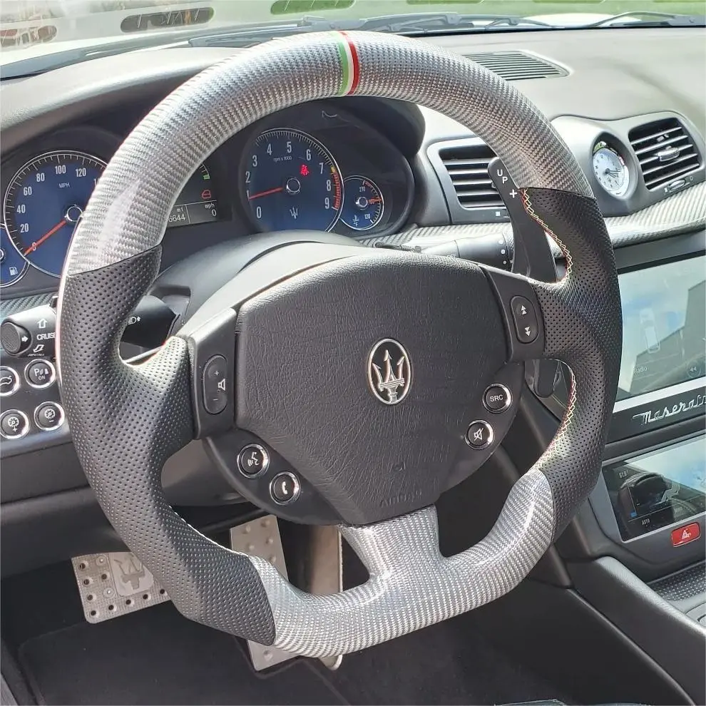 Maserati Quattroporte Granturismo Sliver Carbon Fiber Steering Wheel |Ttd Craft 1