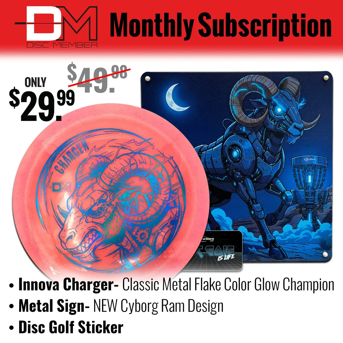 Discmember Disc Golf *Monthly* Subscription 1
