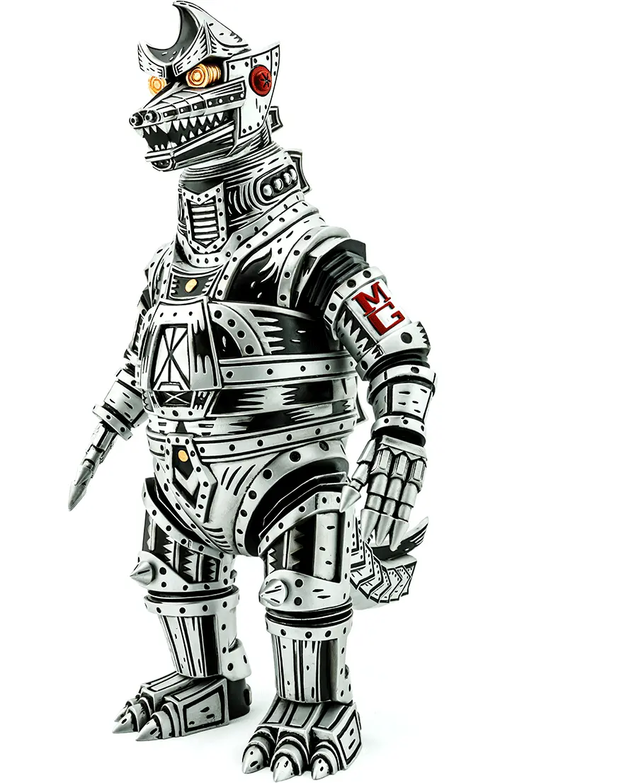 Mechagodzilla (Silver) - Vinyl Designer Figure By Attack Peter - Silver Variant Limited Edition 2