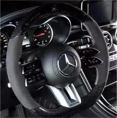 Custom Carbon Fiber Steering Wheel For Mercedes-Benz C200 Amg | Ttd Craft 1