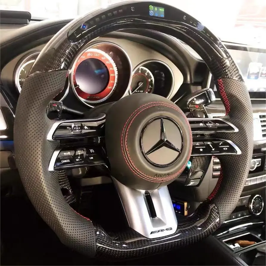 Custom Carbon Fiber Steering Wheel For Mercedes-Benz C260 Amg | Ttd Craft 1