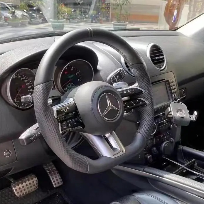Custom Leather Steering Wheel For Mercedes-Benz W296 Amg | Ttd Craft 1