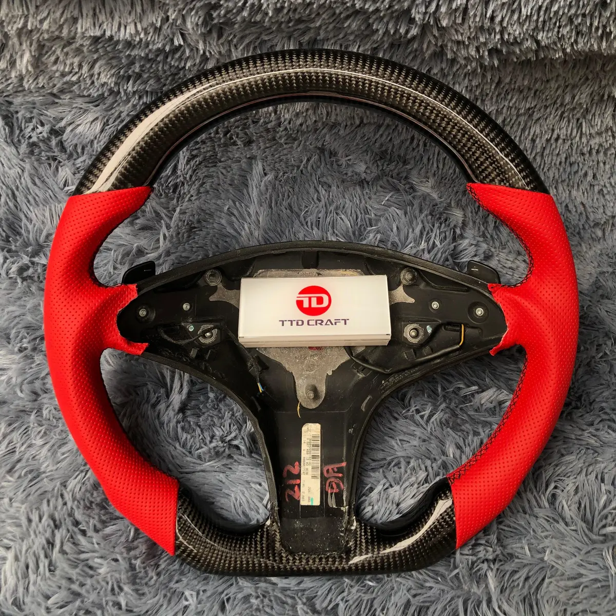Carbon Fiber Steering Wheel For Mercedes Sl65amg Slk55amg  | Ttd Craft 1