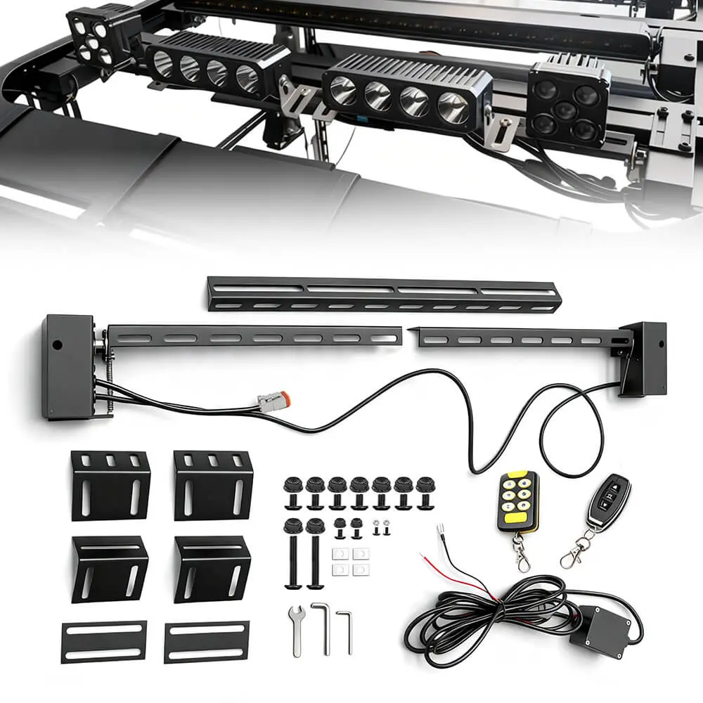 Motorized Flip Mount System For Light Bars 1