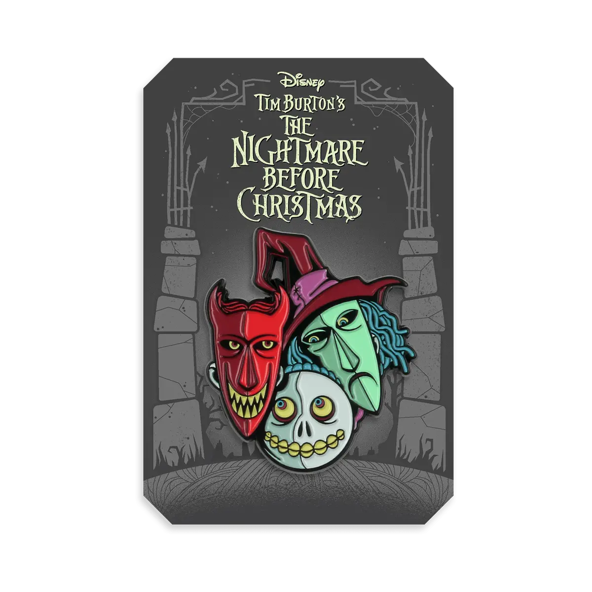 The Nightmare Before Christmas – Lock, Shock, And Barrel Enamel Pin 1
