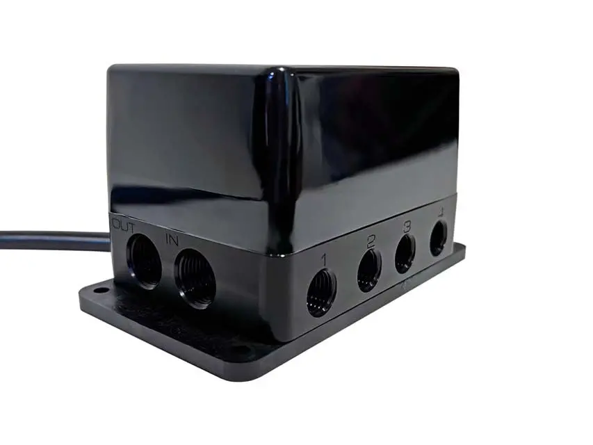 Slam Specialties Sv-8C 4-Corner 3/8″ Valve Manifold (Black) 1