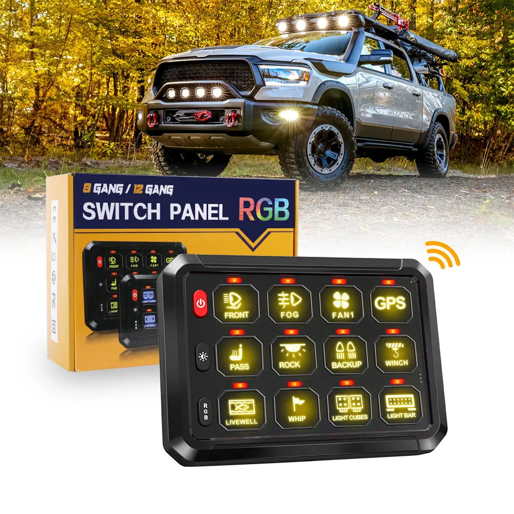 New Wireless 12 Gang Rgb Switch Panel System With Acc Wire 1