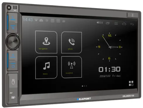 Blaupunkt Orlando750 7″ Double-Din Receiver With Wireless Apple Carplay And Android Auto 1