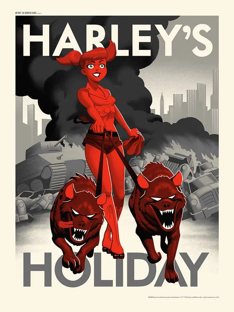 Harley's Holiday Variant Screenprinted Poster 1