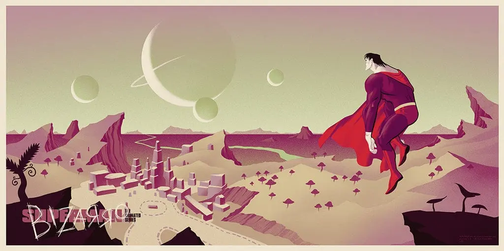 Superman: The Animated Series Bizarro Variant Screenprinted Poster 1