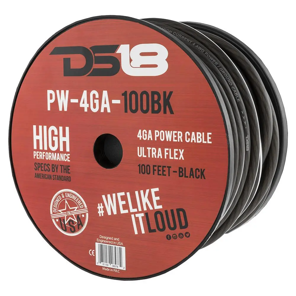 Ds18 Pw-4Ga-100 4 Gauge Power Wire 100 Ft 1
